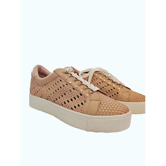 Joie Handan women's Tan Platform sneakers woven Leather size EU41 US10 - Picture 4 of 9